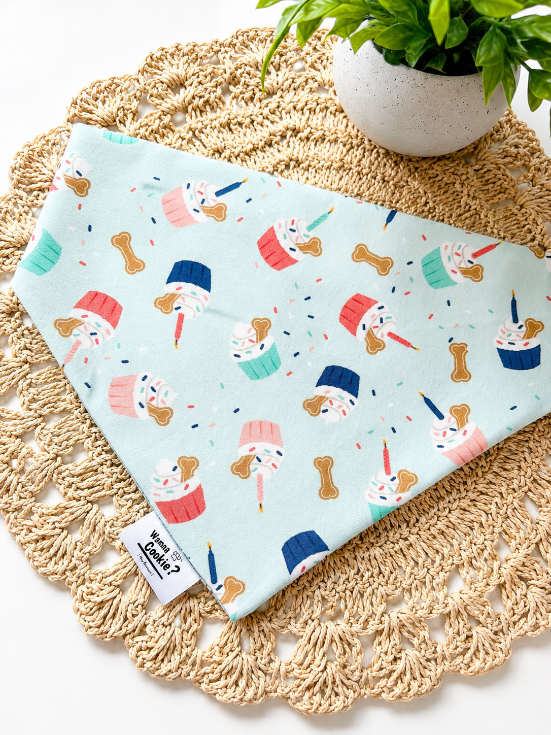 Mint Pupcake Bandana