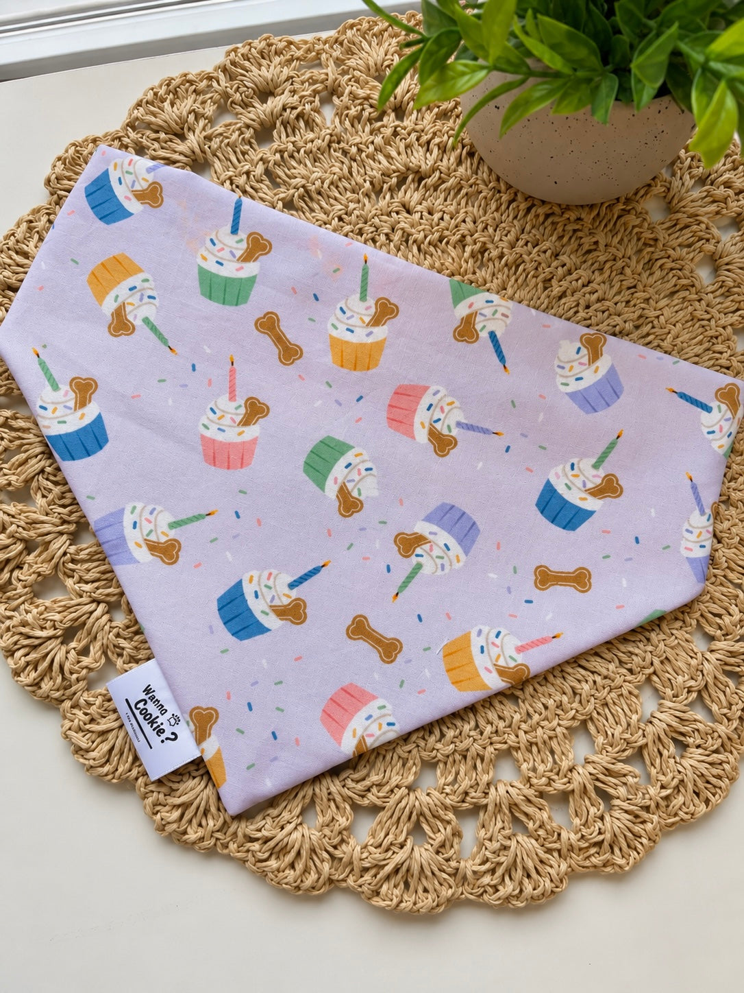 Lavender Pupcake Bandana