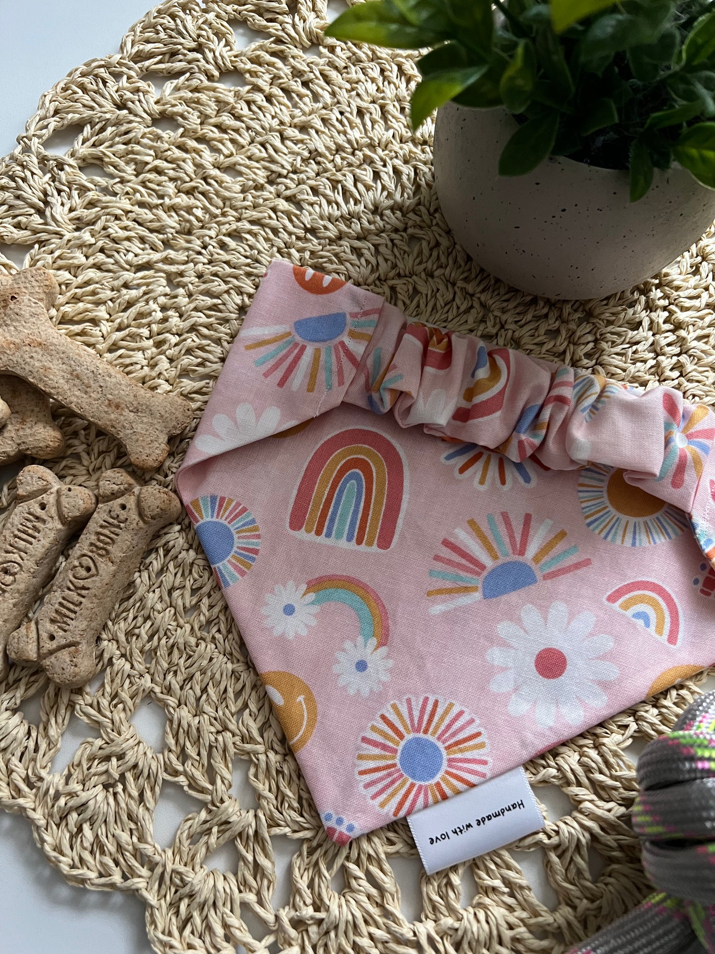 Retro Rainbow Smiles Bandana